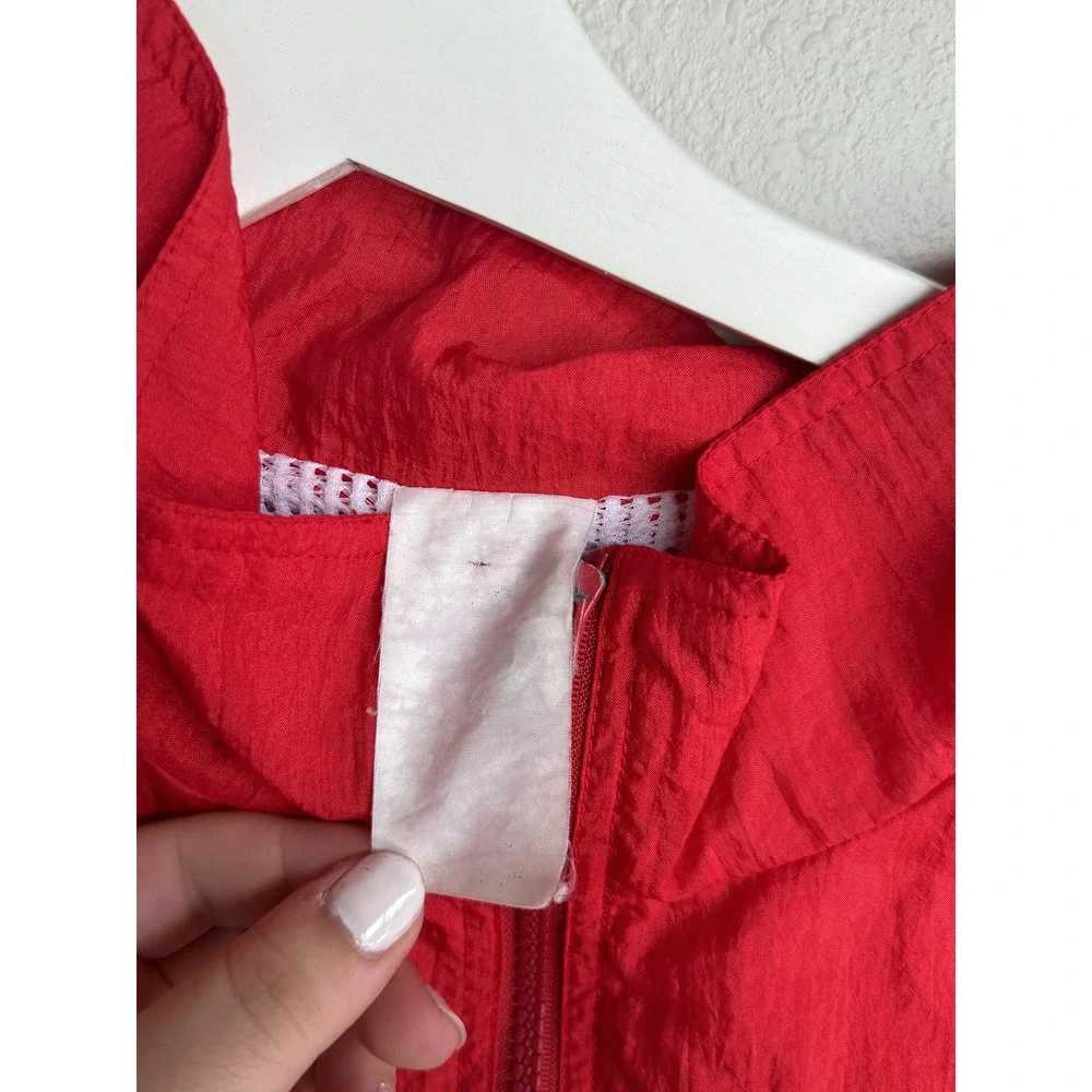 VTG Speedo Track Jacket Red Colorblock Windbreaker 1990s Athleisure Blokecore